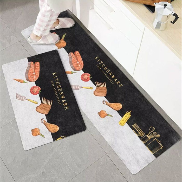 Keset dapur 2 in 1 Door Mat Trendy Keset Kaki Dapur Pintu Kamar/Krpet Alas Lantai / Teras Ruang tamu