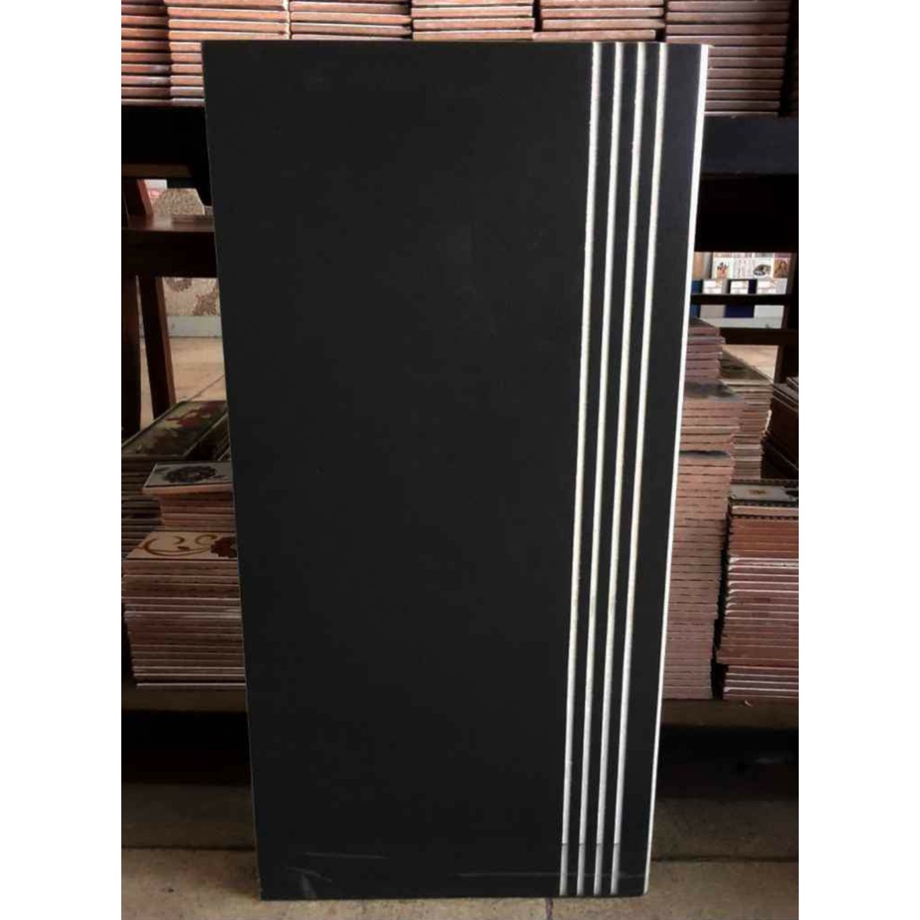 Granit Tangga Hitam Doff Matte Kasar Monochrome Black 30x60, 30x80, 30x90, 30x100, 30x120
