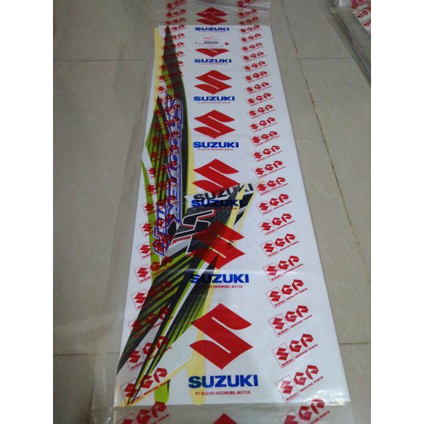 STIKER BODI STRIPING SHOOTER FI HIJAU ORIGINAL SUZUKI