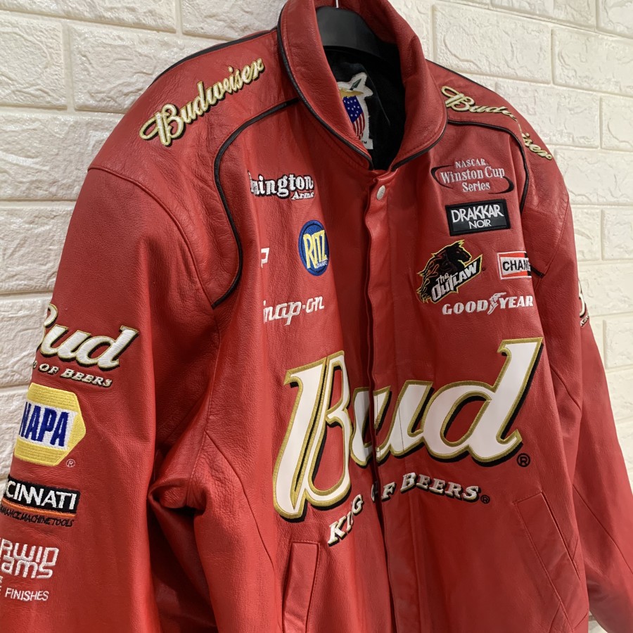 Jaket Vintage Nascar Budweiser Jeff Hamilton Original