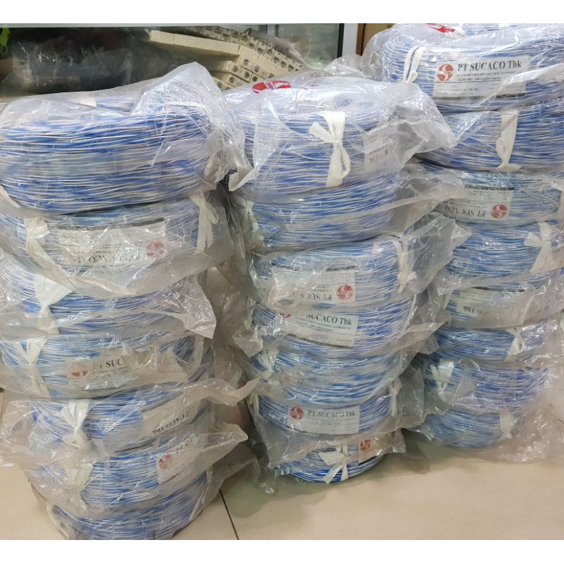 Kabel jumper wire biru putih supreme 0.6mm