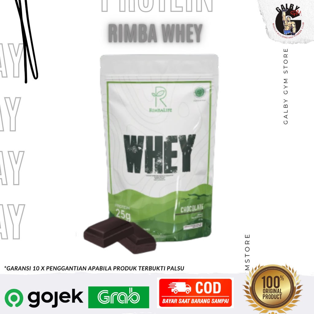 Rimbalife Whey Protein 900 Gram Suplemen Fitnes High Protein Isolate Membentuk Otot Lebih Cepat