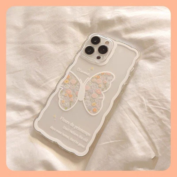 SOFTCASE WAVE BUTTERFLY HAPPY GRID case iphone 6 6s plus 7 8 x xs xr max 11 12 13 pro max 14 plus