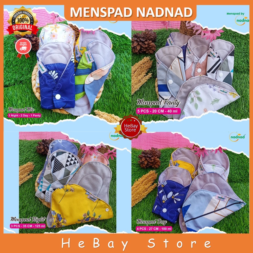 Menspad Pembalut Kain Wanita Cuci Ulang Menspad Nadnad Terlaris Softex Kain Ramah Lingkungan
