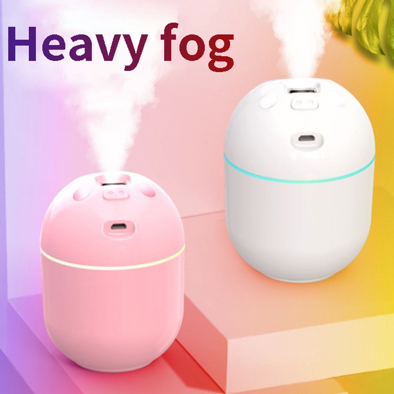 Air Humidifier Mini Portabel USB Aroma Minyak Esensial Diffuser Mobil Aromaterapi Minyak Humidifier Ultrasonic Cool Mist Fogger Mist Maker 220 Ml (Putih) - PD