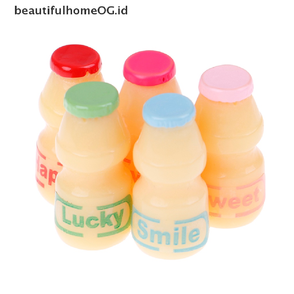 5pcs / lot Miniatur Minuman Susu Untuk Rumah Boneka