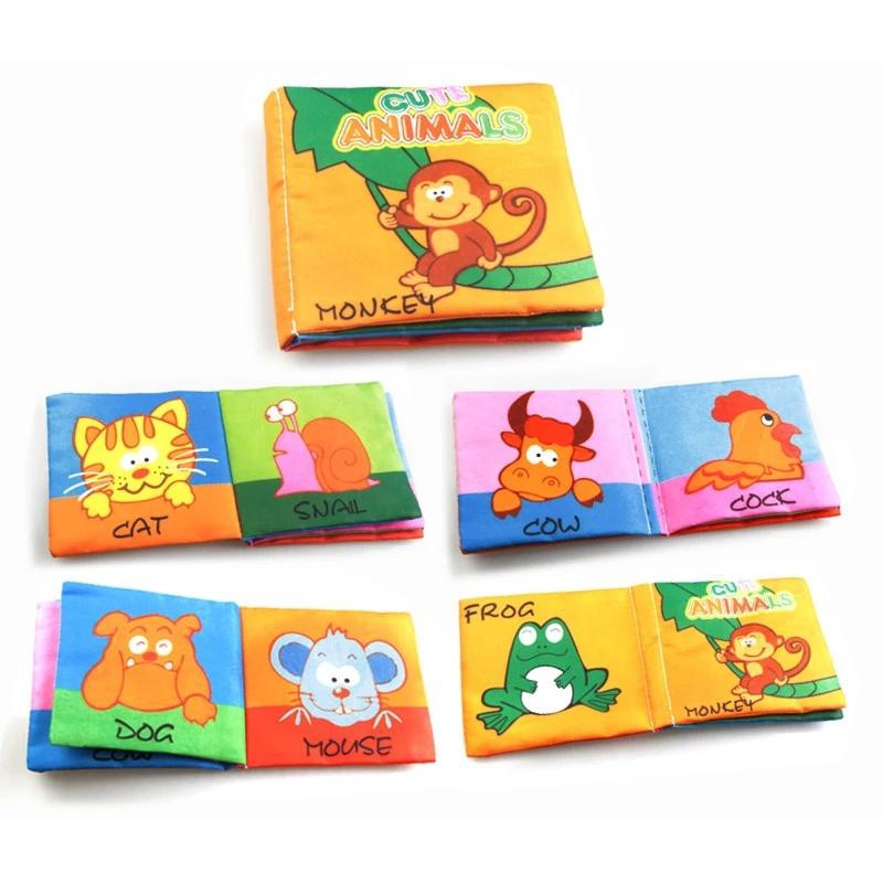 Softbook Buku Bantal Bayi Cloth Book Mini Buku Bayi Buku Anak Softbook Anak Buku Kain Soft Book Baby Book Activity Book Montessori Book