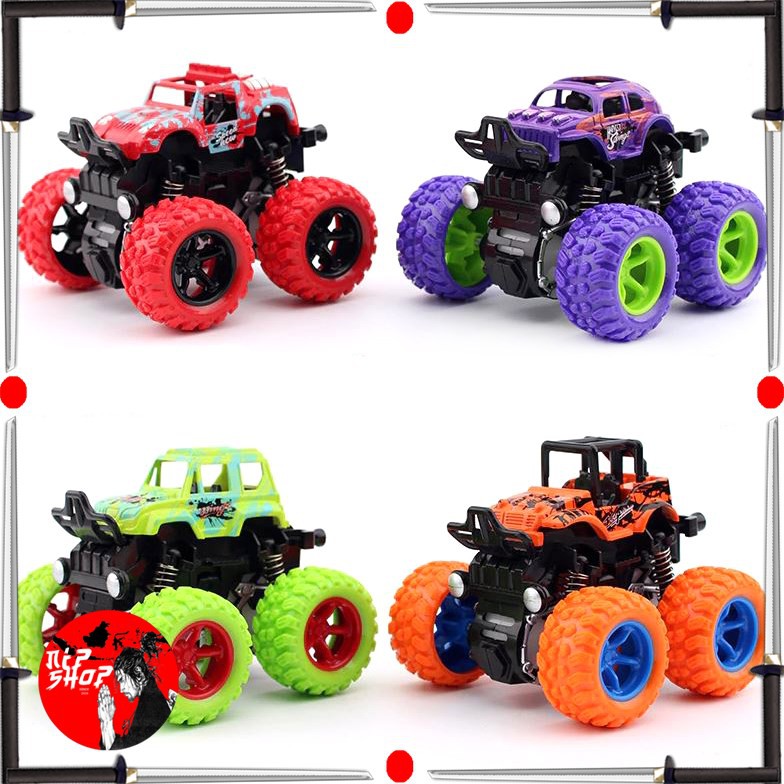 Monster Zap Mainan Mobil Jip Off Road 4 Drive Inertial Bigfoot- MultiColor