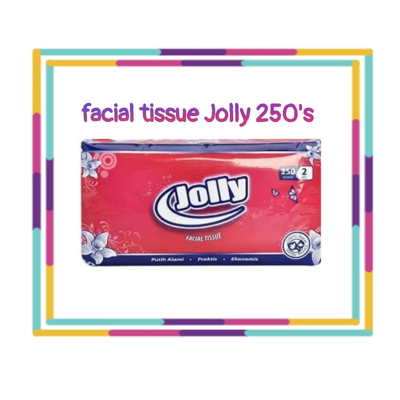 tissue jolly 250 sheet 1 pack / tisu wajah joli