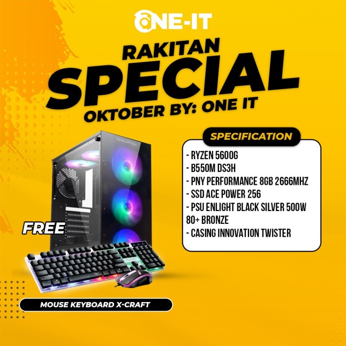 PC SPECIAL Ryzen 5 5600G | RAM 8GB | SDD 256GB