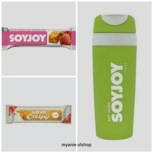 Soyjoy Strawberry 12pc dan Vanilla Crispy 12pc FREE TUMBLER