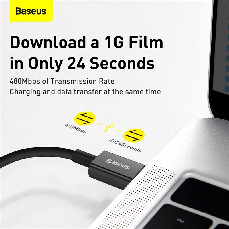 BASEUS Kabel USB Type C ke IPHONE / USB C ke LIGHTNING 480Mbps PD20/18W 100cm / 200cm CATLGD