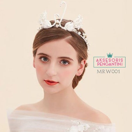 [READY STOCK] MAHKOTA PENGANTIN AKSESORIS WEDDING CROWN WEDDING SWAN MRW001