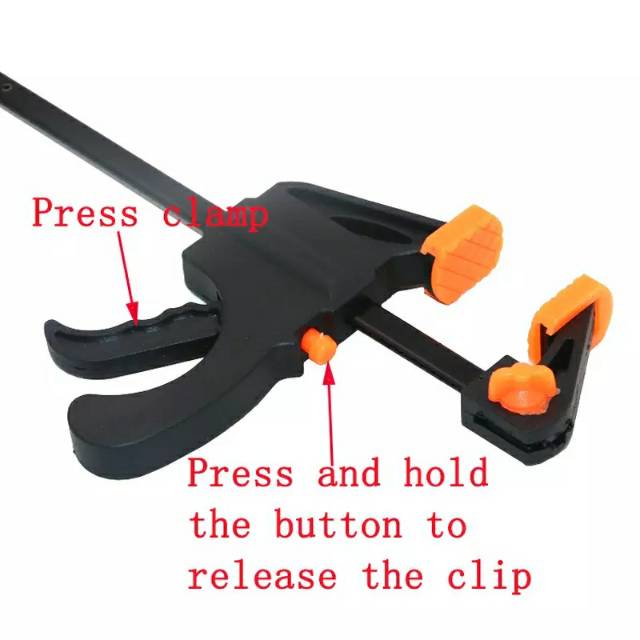 Quick Clamp 4&quot; Jepit Catok F &amp; Spreader Mini Speed Ratchet F 100mm woodworking Kayu craft DIY tools