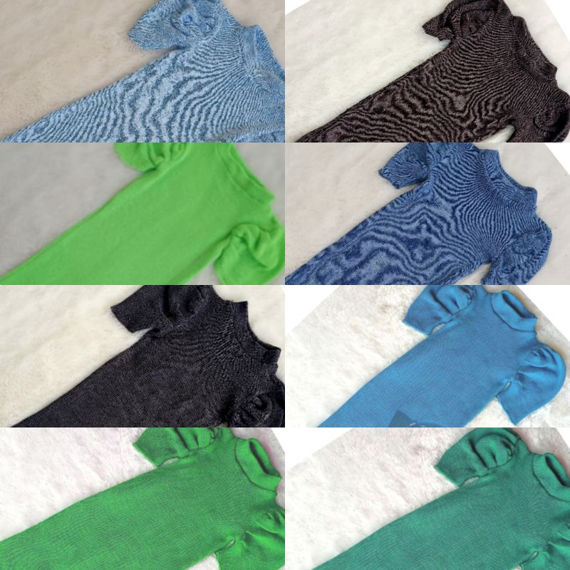 Dres/tunik casual baju rajut anak perempuan usia 3-5 tahun tangan balon