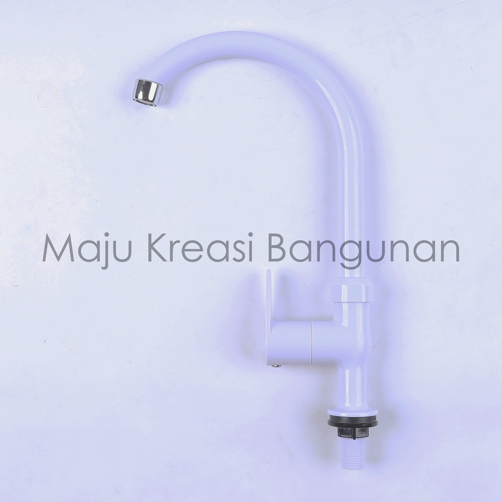 Kran Angsa Tanam PVC New Soligen Keran Air Cuci Piring Sink Dapur Tancap Putih B1 B2 B3 B5