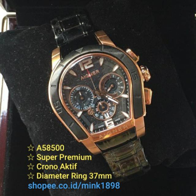 JAM TANGAN WANITA AIGNER A58500Fk CHRONOGRAPH GRADE SUPER PREMIUM