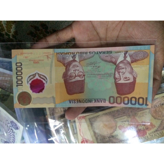 Uang Kuno 100 rb polymer seri Ganjil