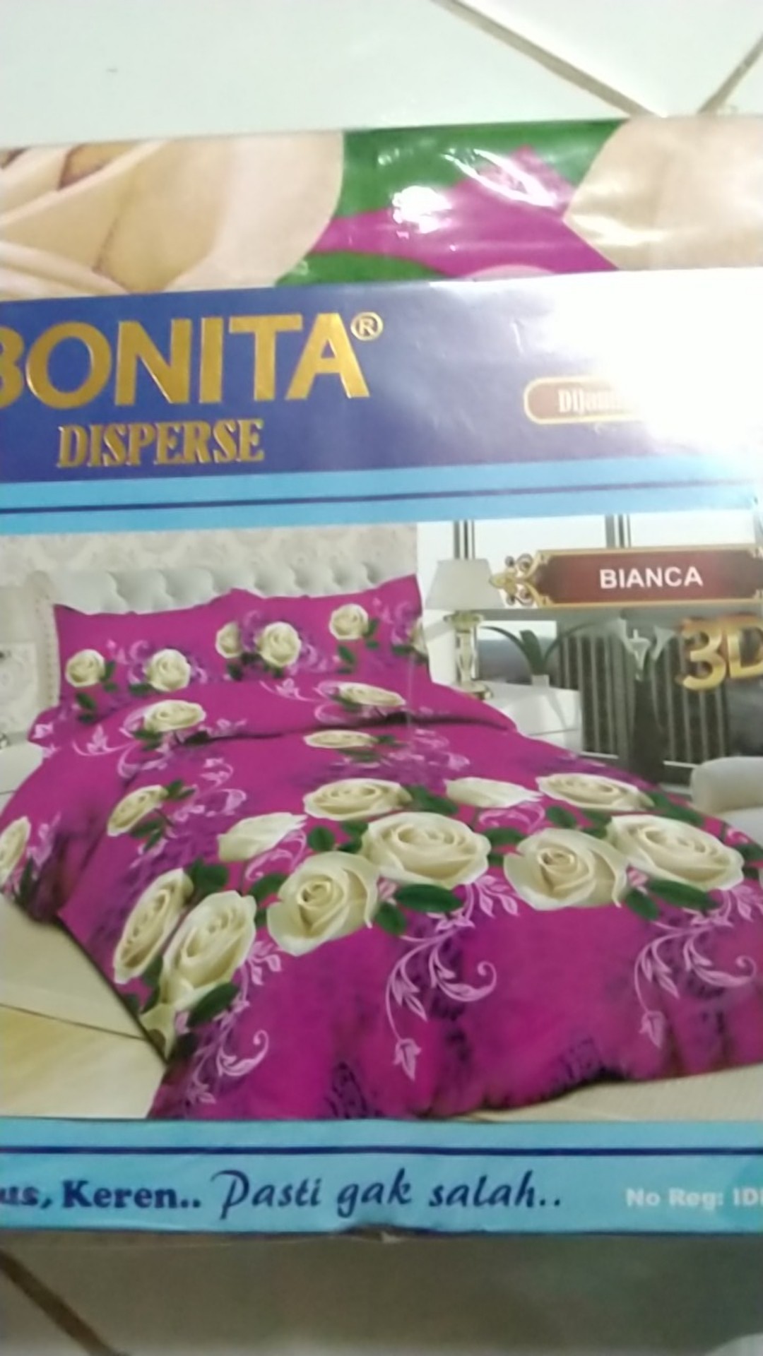 Sprei Katun Halus Bonita Disperse Size King 180 X 200cm