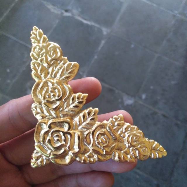 Siku Akrilik Aluminium / Sudut Siku Akrilik Seserahan & Hantaran - Gold Mawar