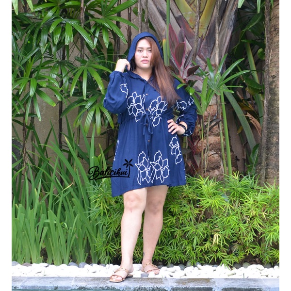 Balicihui Dress Sheila Dress Plus Size Big Size Jumbo Busui Friendly Hoodie Dress