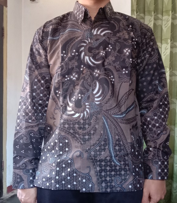 Jamalpurnomo Hitam Batik Pria Lengan Panjang Full Furing Batik Solo