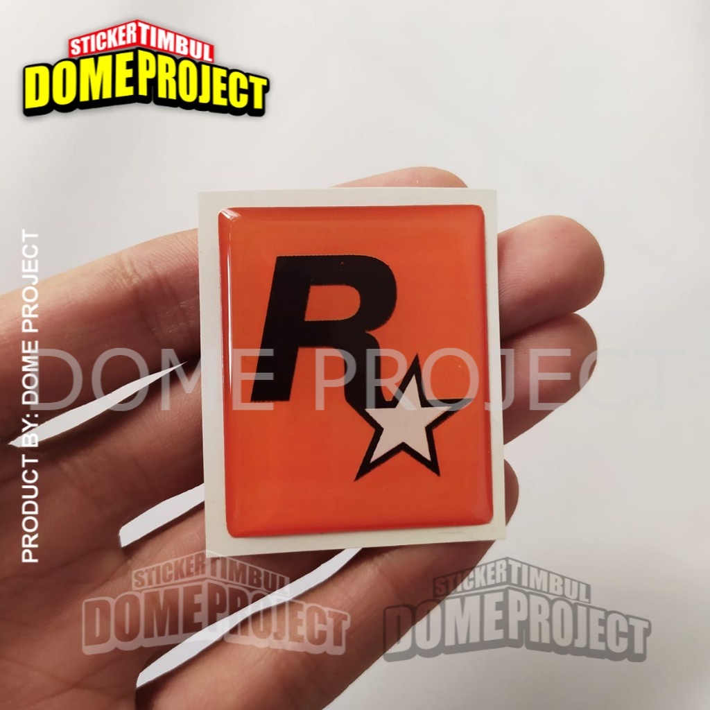 ROCKSTAR LOGO EMBLEM VESPA PIAGGIO STIKER EMBLEM DASI VESPA STIKER AKSESORIS SEPEDA MOTOR