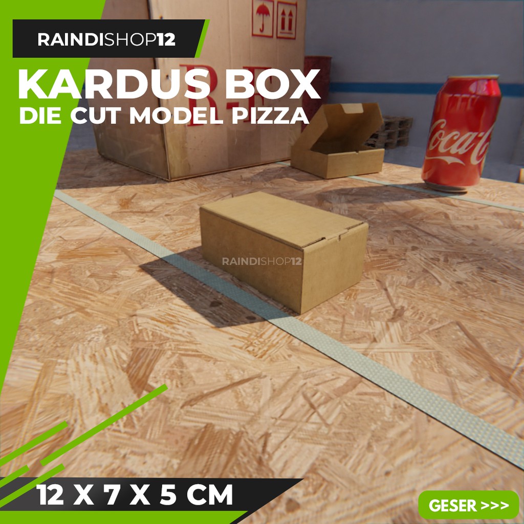 

BOX 12 X 7 X 5 CM KARDUS DIE CUT PIZZA KEMASAN PACKAGING KADO
