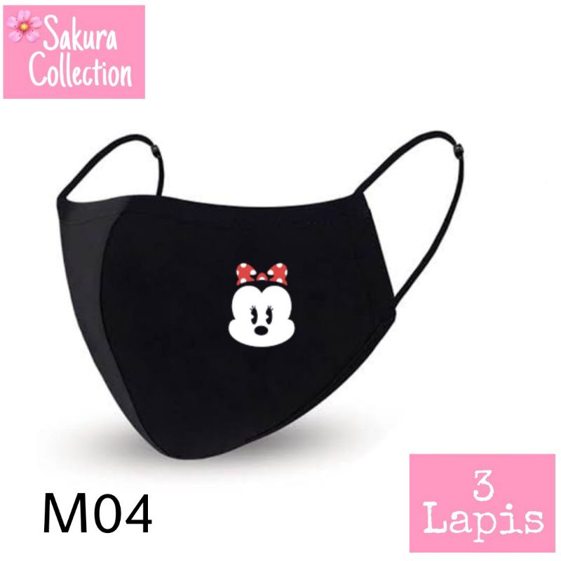 Masker Kain 3 Lapis - Mickey mouse