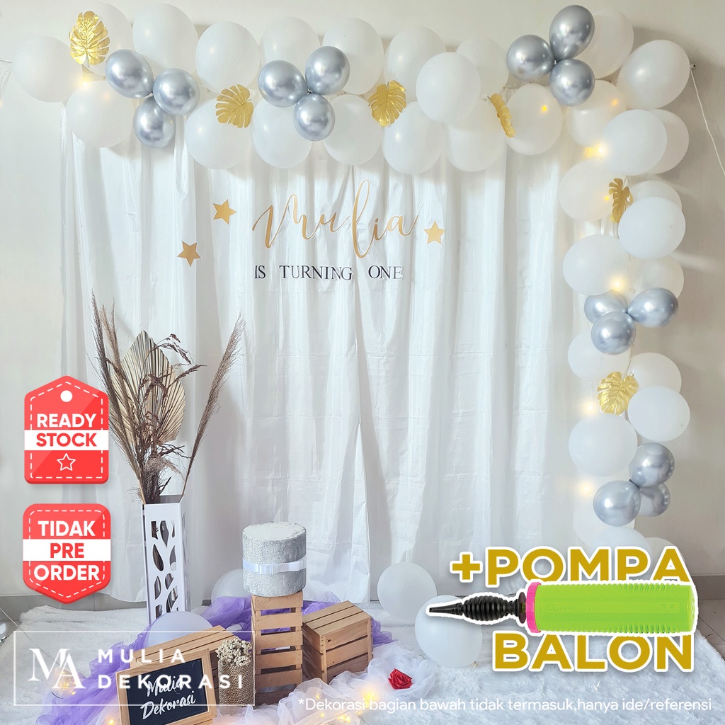 Backdrop Ulang Tahun Estetik Elegan Dekorasi Anak Murah Is Turning Photobooth Birthday Property Paket Mulia Mevvah