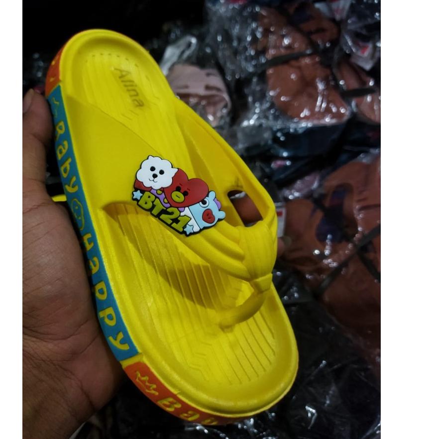 (SIAP KIRIM) Sandal Jepit karakter Anak Perempuan Bts 086-3 size 24-35//sandal anak imort