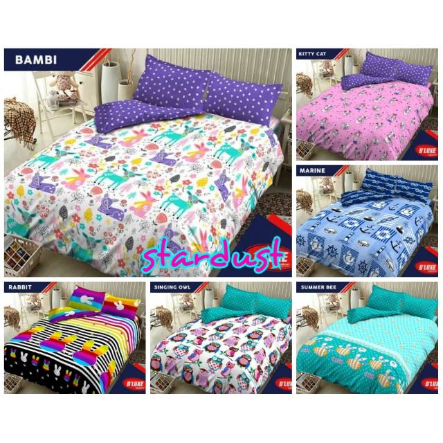 Bedcover Kintakun D'luxe 180 - Bambi, Kitty Cat, Marine, Rabbit, Singing Owl, Summer Bee