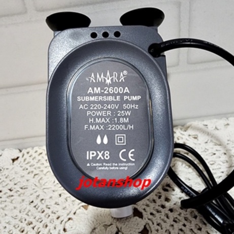 AMARA AM 2600 A AM2600A 2600A Mesin Pompa celup Power Head Aquarium Aquascape powerheads