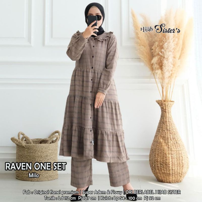 SET TUNIK + KULOT TUNIK PREMIUM RAVEN ONE SET BY HIJAB SISTER