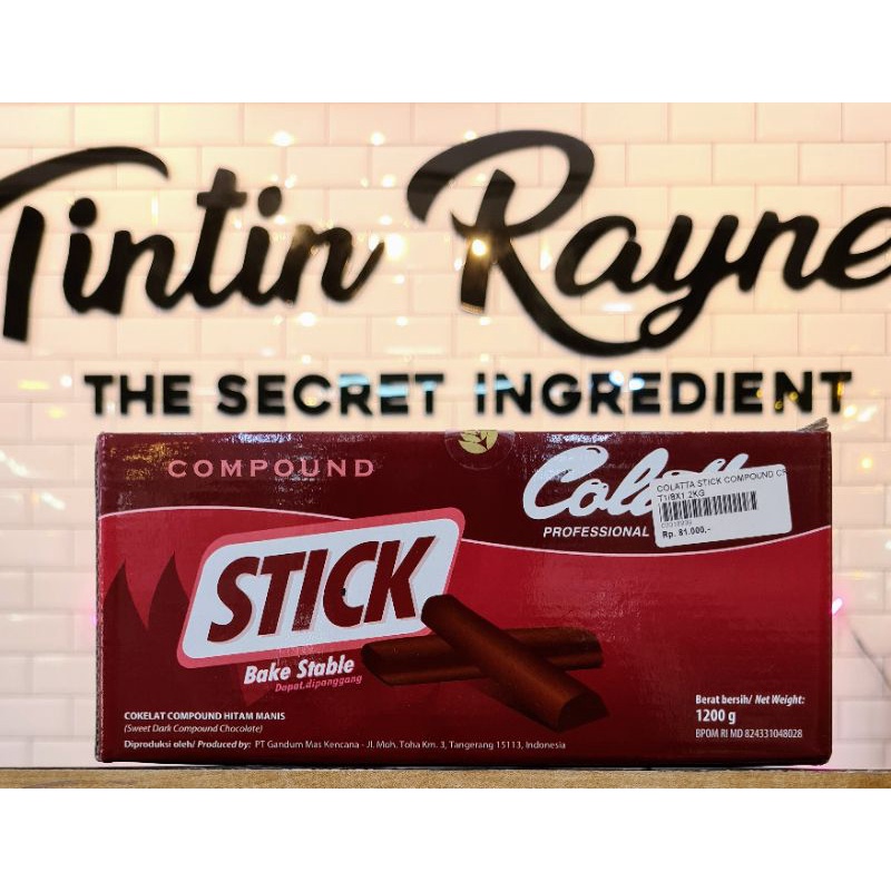 

Colatta Stick Sweet Dark Compound Chocolate 1200gr Bake Stable Dapat Dipanggang