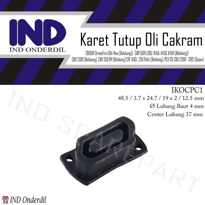 IND Onderdil Karet-Seal Tutup Oli Cakram-Master Rem Belakang CB150R-CB 150R Old-New