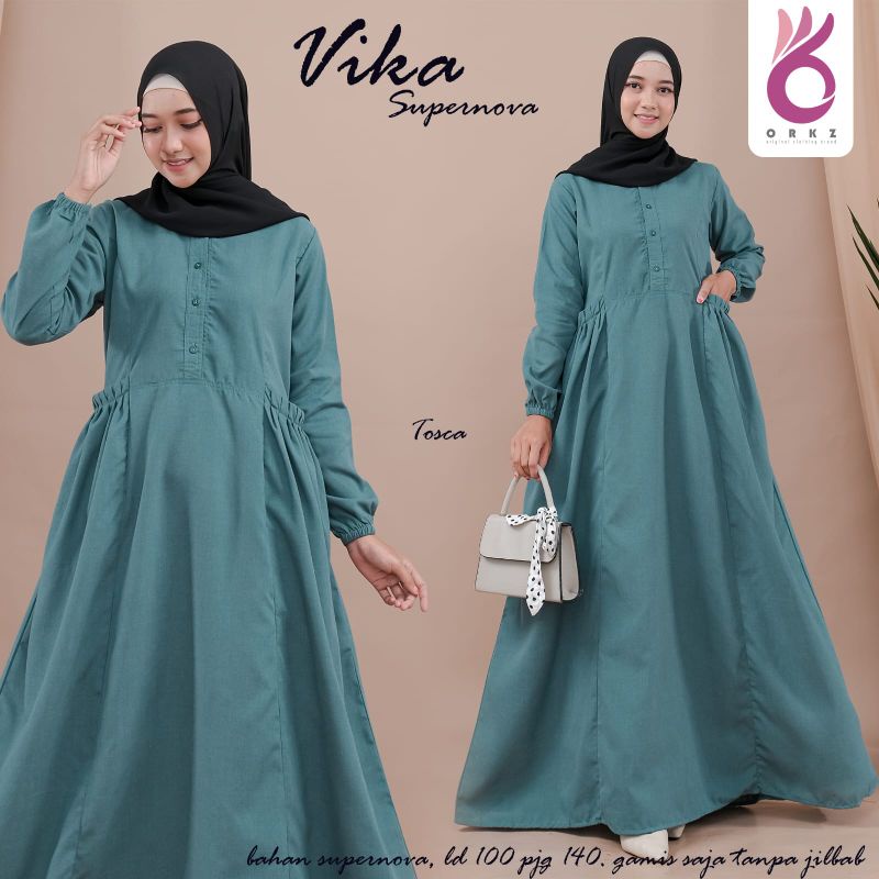 vika dress / gamis vika / gamis wanita / dress wanita