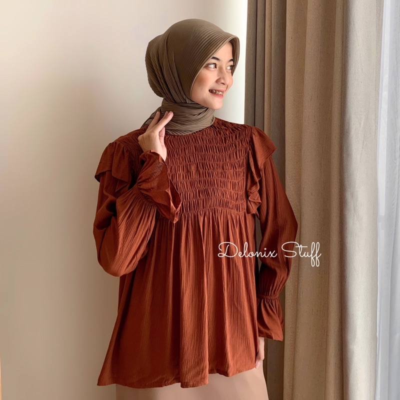 DELONIX | Smock crinkle blouse