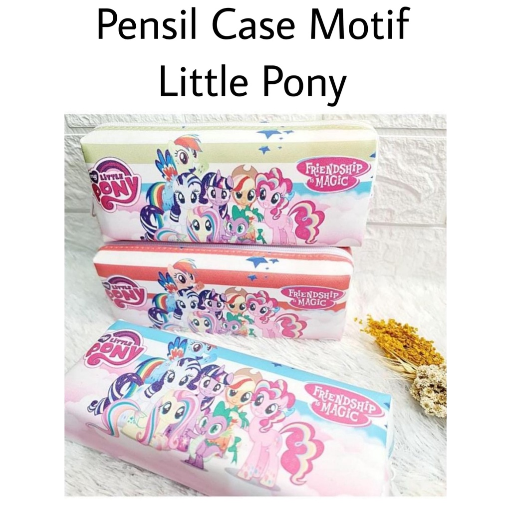 

KOTAK PENSIL RESLETING / PENSIL CASE POUCH MOTIF MY LITTLE PONY