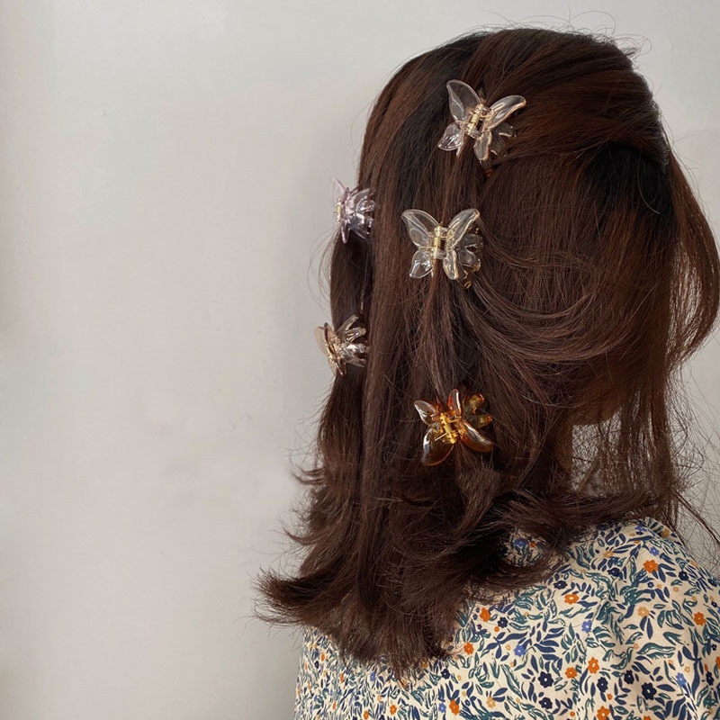 Retro Acrylic Transparent Butterfly Hair Clip For Women