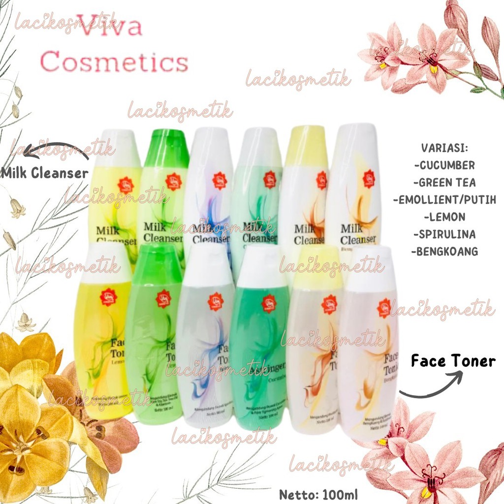 ✨LACIKOSME✨ VIVA FACE TONIC / MILK CLEANSER / AIR MAWAR 100ML 200ML