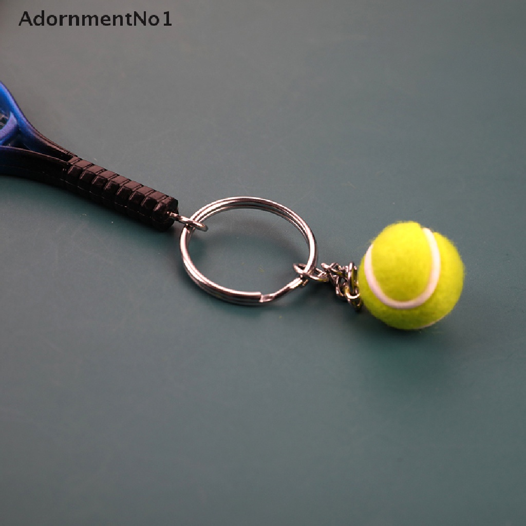 (AdornmentNo1) Gantungan Kunci Raket Tenis Mini Lucu Untuk Hadiah