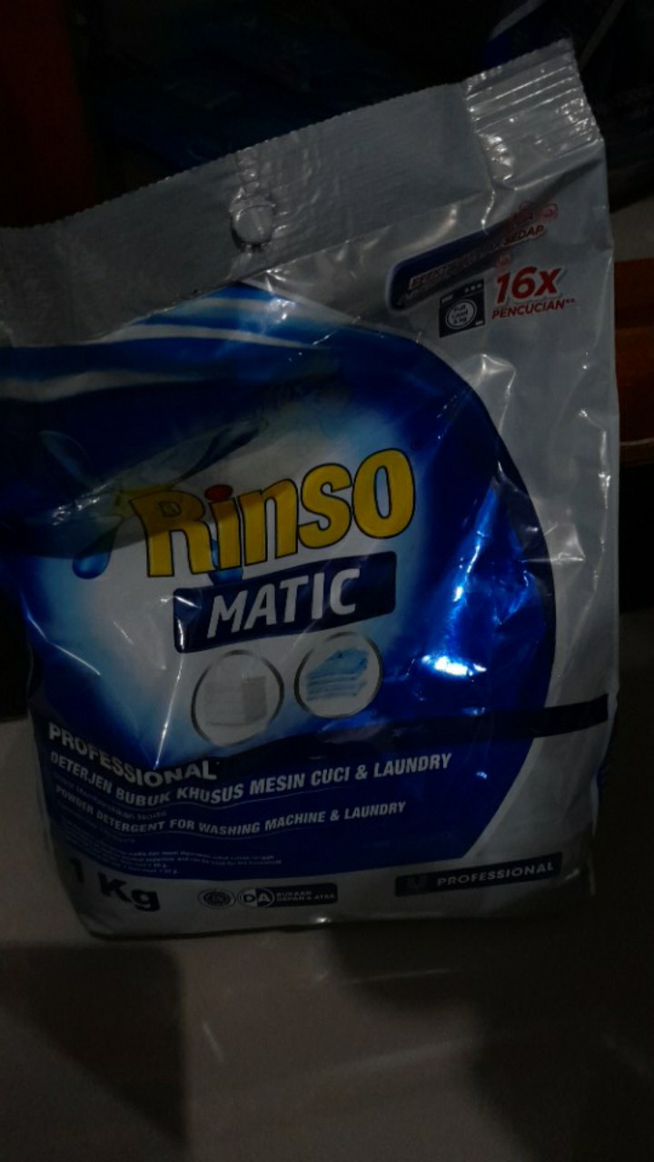 Deterjen Detergen Sabun Bubuk Rinso Matic Professional Powder Murah 1kg Mesin Cuci Pintu Atas Depan