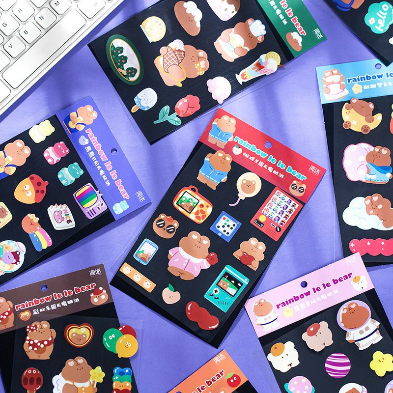 

STICKER DECO DIY SCRAPBOOK STICKER TEDDY BEAR DEKORASI DIARY PLANNER NOTEBOOK STICKER HIAS ALATTULIS