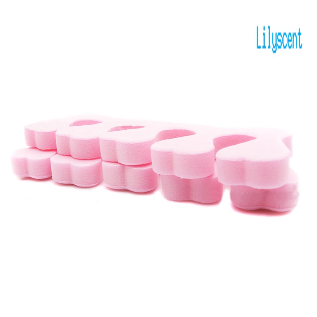 Lily 10Pcs Spons Lembut Pemisah Jari Kaki Untuk Manicure / Pedicure