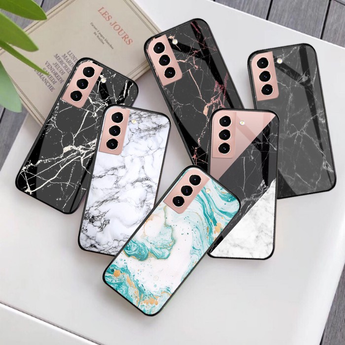 Softcase Kaca [M166] Samsung S21 5G - Softcase Glass - Kesing Kaca - Mirror Case - Case Kaca Samsung