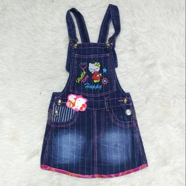Wearpack Rok / Overal Rok / Baju Kodok Jeans Anak Umur 2-3 Tahun