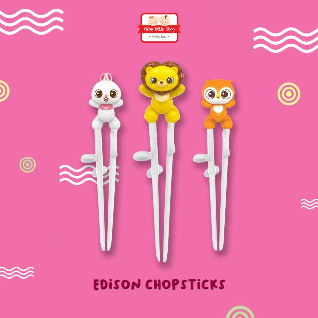 Edison Training Chopstick ( Edison Chopstick ) / Pororo / Petty / Crong / Owl  Rabbit / Lion