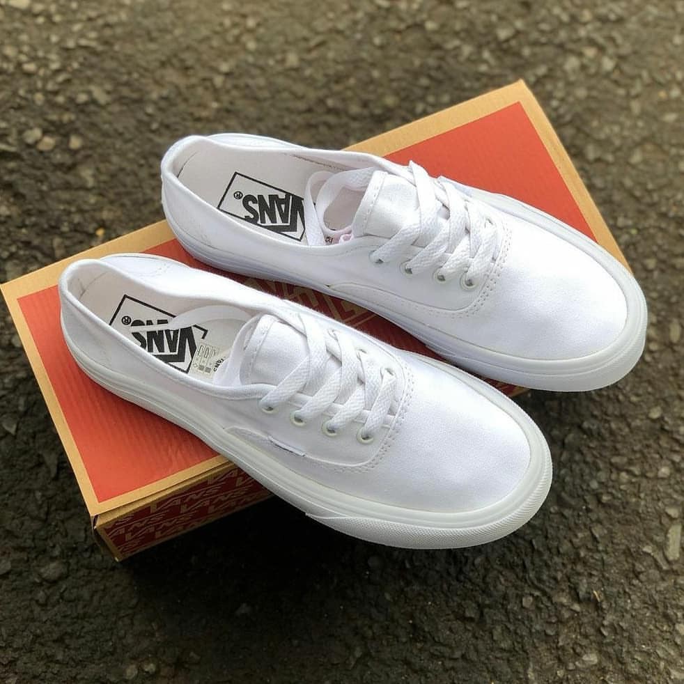 Sepatu Vans Era Authentic Putih Grade Original Premium Impor Fullwhite Putih Polos Sekolah Kerja