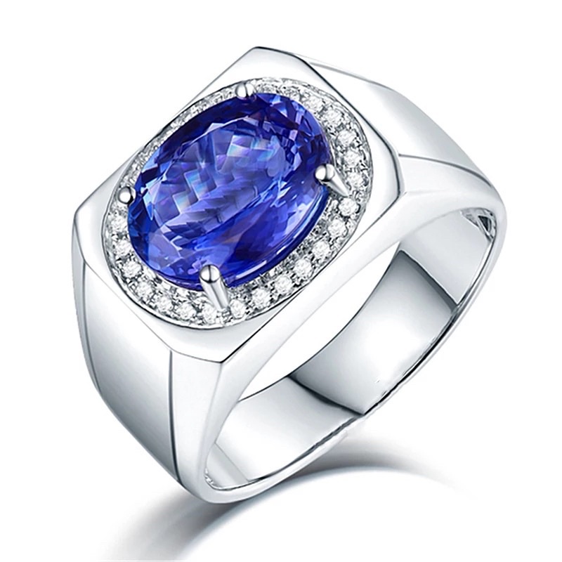 Cincin Batu Safir Cubic Zirconia Ring Perak 925 Sterling Silver Resize